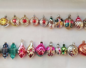 Soviet Christmas tree decoration, Silver Mercury Glass Christmas  Ornament - Made in USSR and DDR (medal 4)