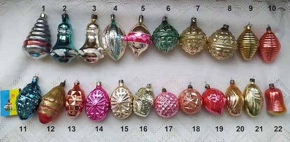 Vintage Christmas Tree Decorations, Christmas Mercury Glass