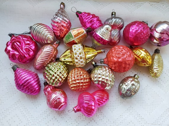 Vintage Christmas Tree Decorations, Christmas Mercury Glass