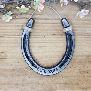 Engraved Horseshoe, Customized Western Decor, 6th or 11th Anniversary Gift