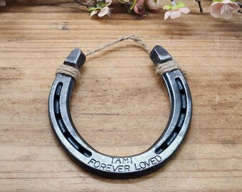 Horse Lover Gift, Sympathy Gift, Condolence Gift, Personalized Horseshoe, Horseshoe Keepsake