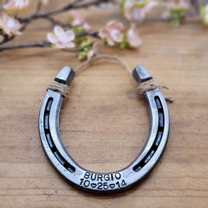 Horse Lover Gift, Engraved Horseshoe, Holiday Gift for Her, 11th Anniversary Gift, 6th Anniversary, Gift for the Couple, Housewarming Gift