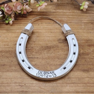 Personalized 10 Year Anniversary Gift , Aluminum Anniversary Gift, 10th Anniversary Gift, Gift for the Couple, Personalized Horseshoe