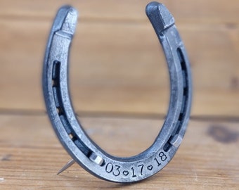 Anniversary Horseshoe Gift, Gift For Horse Lovers, Personalized, Engraved Horseshoe