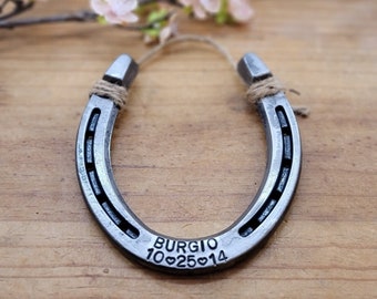 Horse Lover Gift, Engraved Horseshoe, Holiday Gift for Her, 11th Anniversary Gift, 6th Anniversary, Gift for the Couple, Housewarming Gift