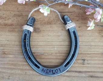 Engraved Horseshoe Wall Hanging, Gift For Horse Lovers, Personalized