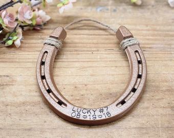 Copper Personalized Horseshoe, Copper Anniversary Gift, 7th Anniversary Gift, Gift for the Couple