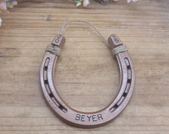 Personalized Copper Horseshoe, Copper Anniversary Gift, 7th Anniversary Gift, Gift for the Couple