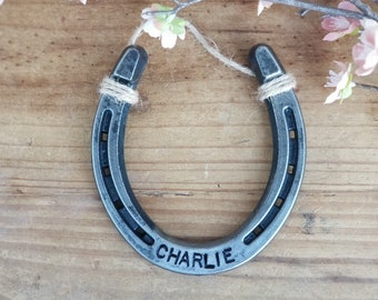 Customized Horseshoe Wall Hanging, Gift For Horse Lovers, Stall Name, Barn Decor