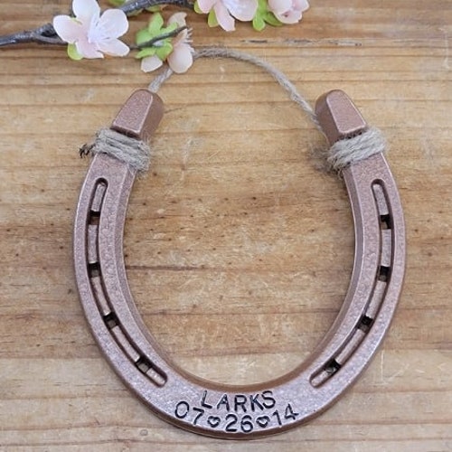 Engraved Copper Horseshoe Copper Anniversary Gift 7th Etsy
