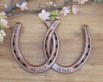 Personalized Copper Horseshoe Wall Hanging, 7th Anniversary Gift, Copper Anniversary, For Horse Lovers