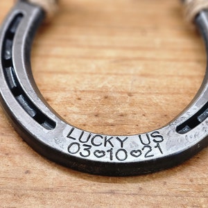 Lucky Horseshoe, Engraved Horseshoe Anniversary Gift, Custom Horseshoe, Gift for the Couple No gift box