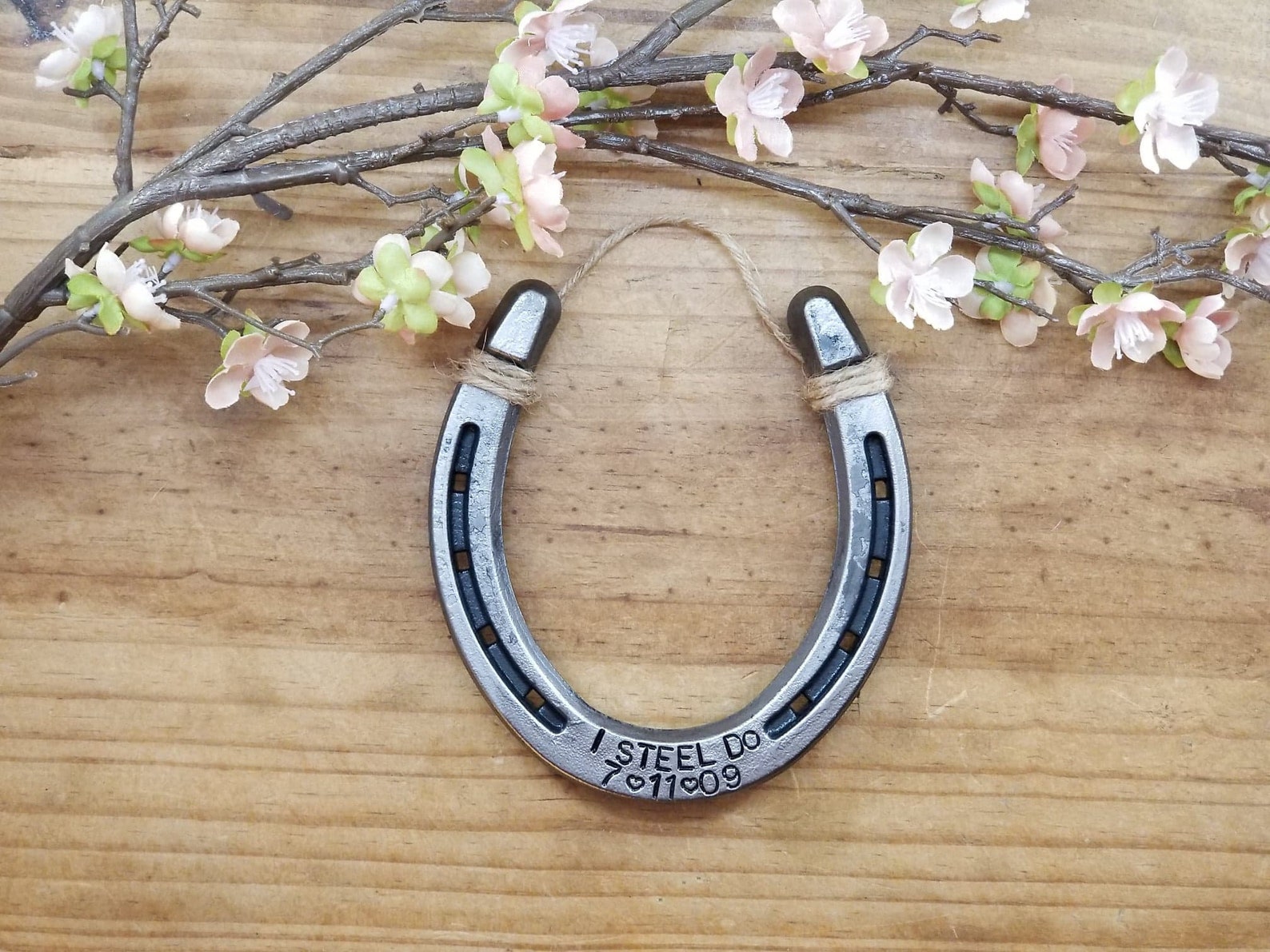 Engraved Horseshoe Steel Anniversary Gift 11th Anniversary Etsy