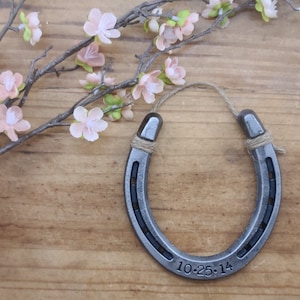 Engraved Horseshoe Wall Hanging, Gift For Equestrians, Stall Sign image 3