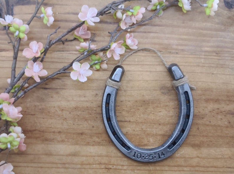 Engraved Horseshoe Wall Hanging, Gift For Equestrians, Stall Sign image 3