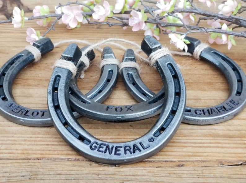 Engraved Horseshoe Wall Hanging, Gift For Equestrians, Stall Sign image 7