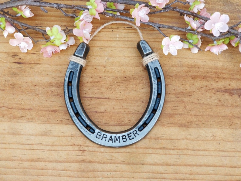 Steel Anniversary Gift for Wife Personalized Horseshoe 11th Etsy