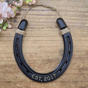 Bronze Anniversary Gift, Personalized Bronze Horseshoe, 8th Anniversary Gift, Gift for the Couple