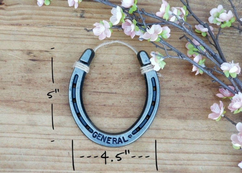 Engraved Horseshoe Wall Hanging, Gift For Equestrians, Stall Sign image 8