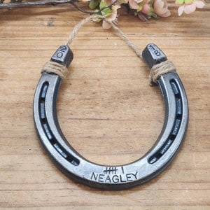 Personalized 6th Anniversary Gift, Iron Anniversary Gift, Gift for Her, Gift for Him, Custom Horseshoe