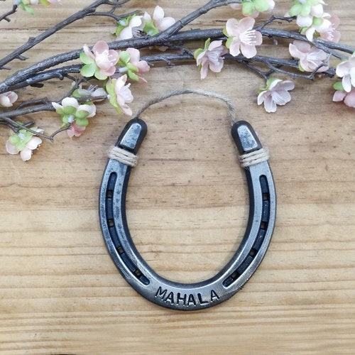 Personalized Horseshoe With Name Etsy