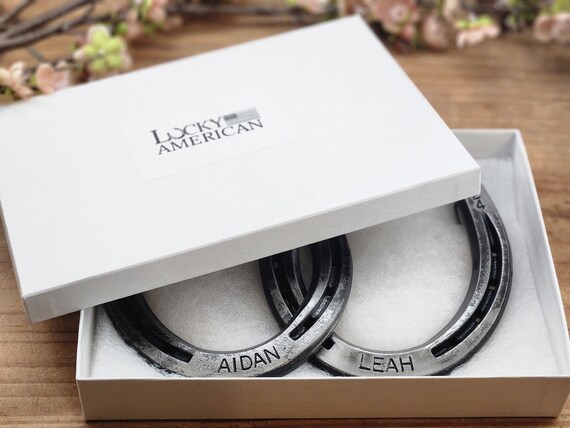 Engraved Linked Horseshoe Wall Hanging, Anniversary Gift, for