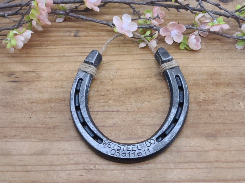 Personalized Horseshoe Steel Anniversary Gift 11th Etsy