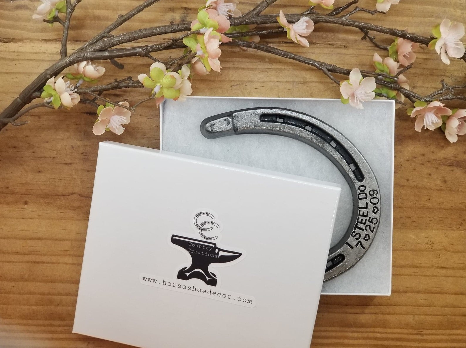 Engraved Horseshoe Steel Anniversary Gift 11th Anniversary Etsy