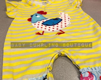 Little Girls Boutique Chicken Farm Romper