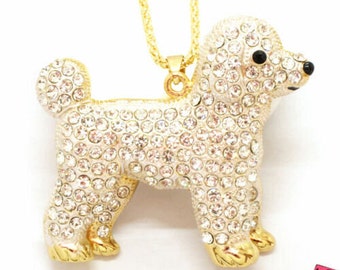 betsey johnson poodle necklace