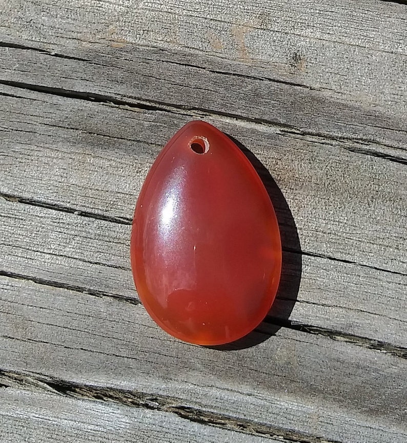 30mmOrange Agate Gemstone Pendant Bead Orange Agate