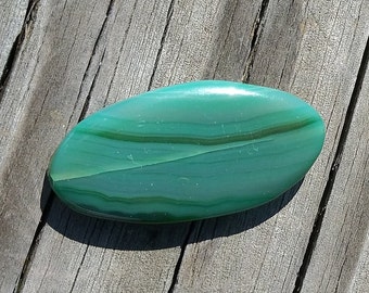 Translucide vert Agate Duzy 50mm Gemstone Pendant Perle