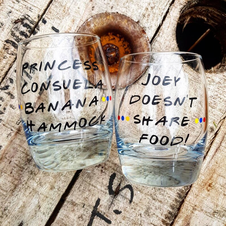 Friends TV Show Friends Glass Gift x1 glass Handmade Etsy