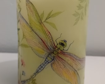 Stunning Dragonfly LED Flameless Candle - battery powered