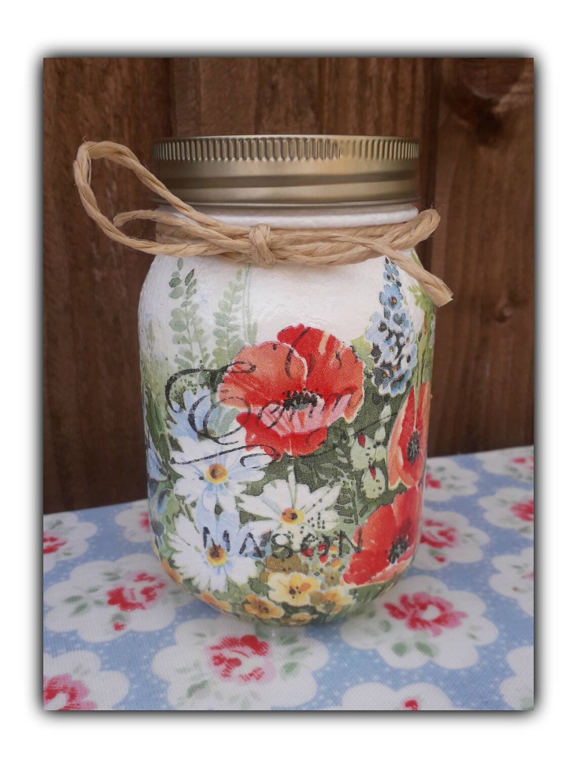 Hand Decorated Poppy Field Kilner Jar Vase Storage Jar Etsy