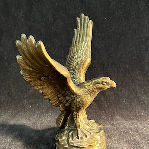 Brass American Eagle Statue with Spread Wings