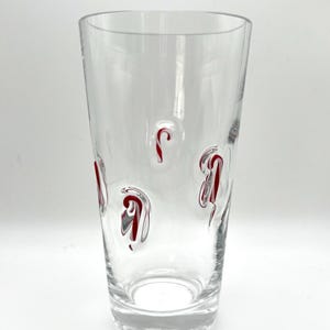 Artland or Anthropologie Candy Cane 16-ounce Highball Cocktail Glass Tumbler, Excellent Condition