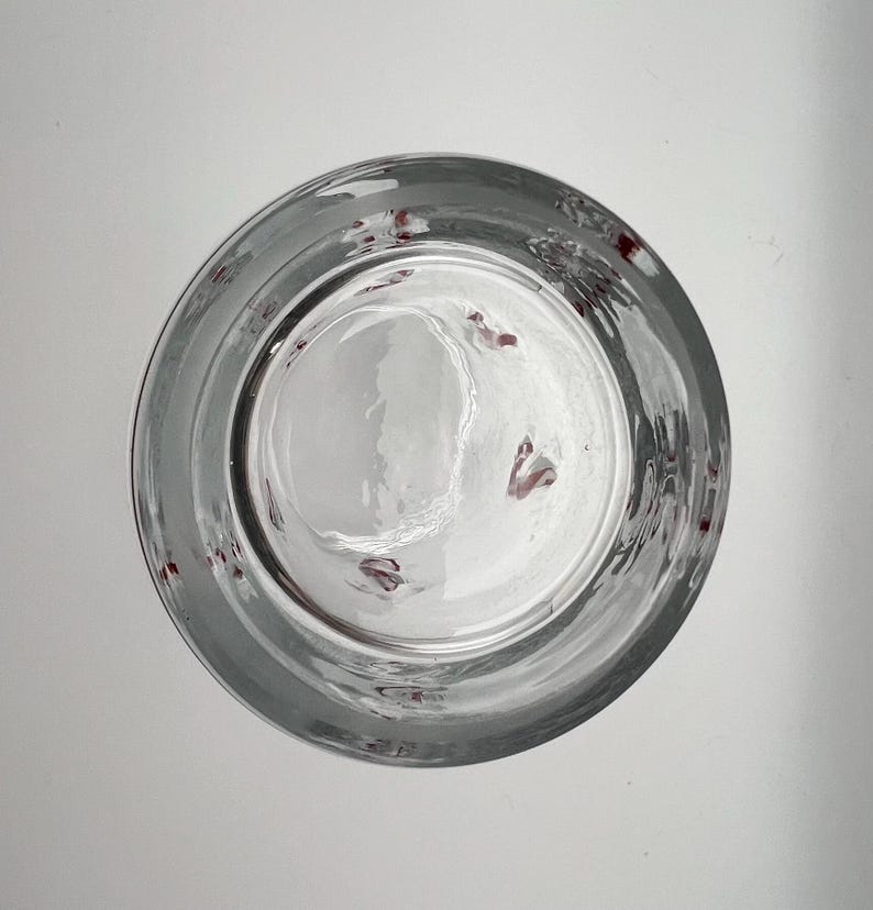 Artland or Anthropologie Candy Cane 16-ounce Highball Cocktail Glass Tumbler, Excellent Condition