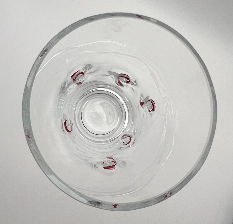 Artland or Anthropologie Candy Cane 16-ounce Highball Cocktail Glass Tumbler, Excellent Condition