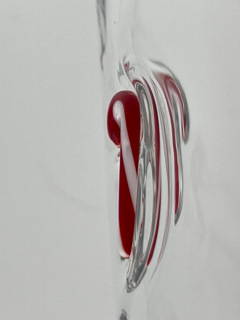 Artland or Anthropologie Candy Cane 16-ounce Highball Cocktail Glass Tumbler, Excellent Condition
