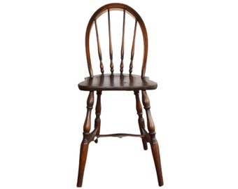 Antique Child's Spindle Back Windsor Chair, Old Toddler Bowback Windsor Side Chair, Baby Shower Gift, Child's Room, Nursery Accent Chair