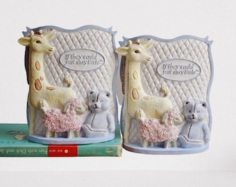 Carter's Stuffed Animal Bookends, If They Could Just Stay Little Nursery Child's Room, Giraffe Teddy Bear Sheep, Baby Shower Gift