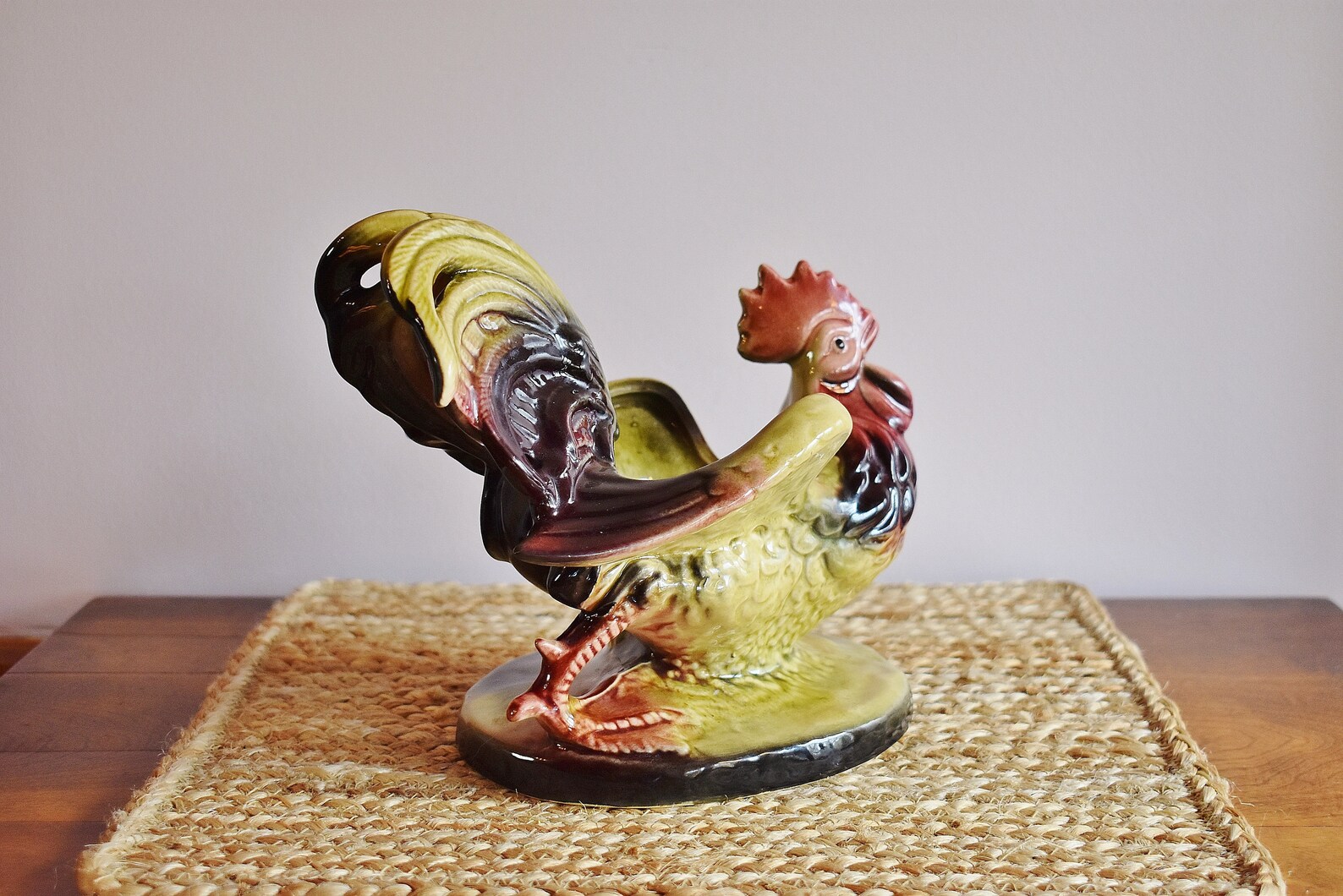 Hull Pottery Bantam Rooster Planter 54 Collectible Hull Large Etsy