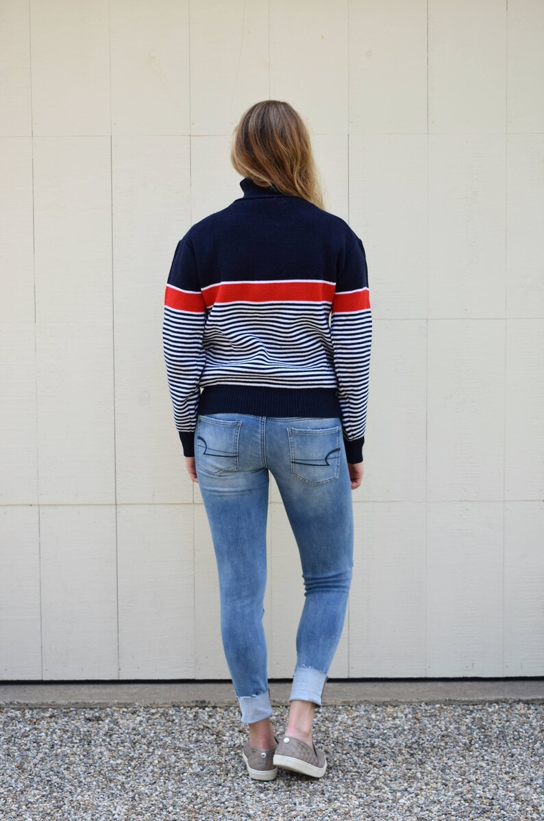 red white and blue striped pants