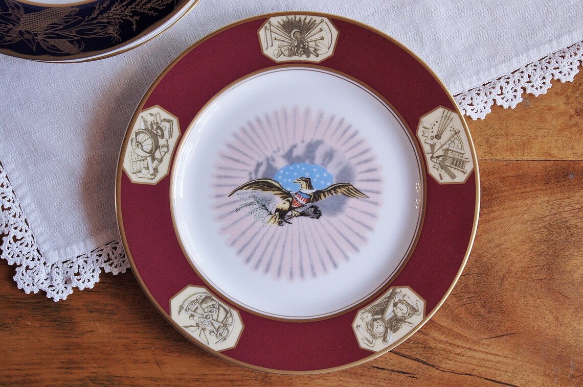 Set 4 White House Dessert Collection Plates Woodmere China Etsy