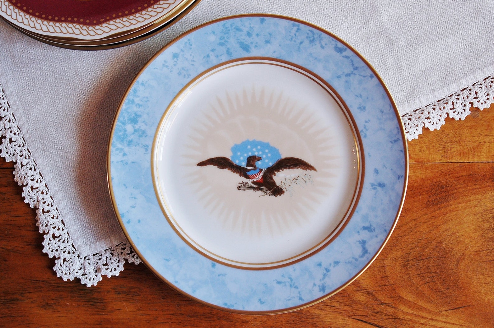 Set 4 White House Dessert Collection Plates Woodmere China Etsy