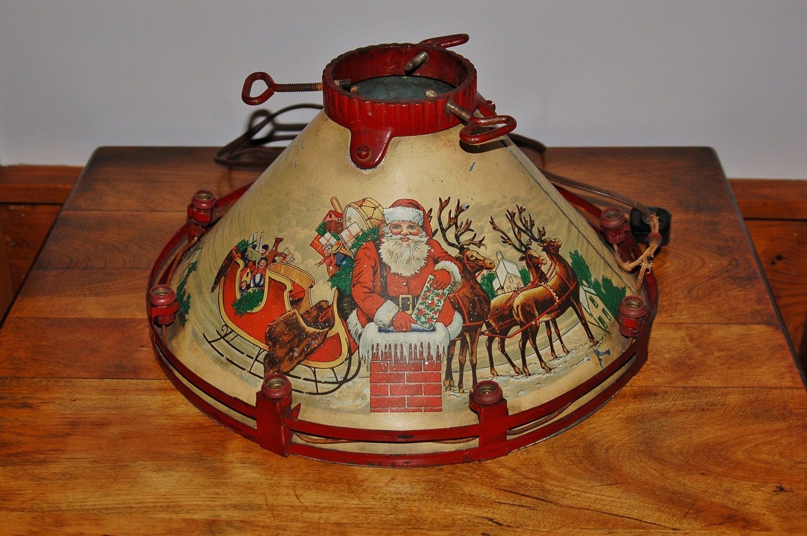 NOMA Christmas Tree Stand Collectible Lithographed Tin Metal Etsy