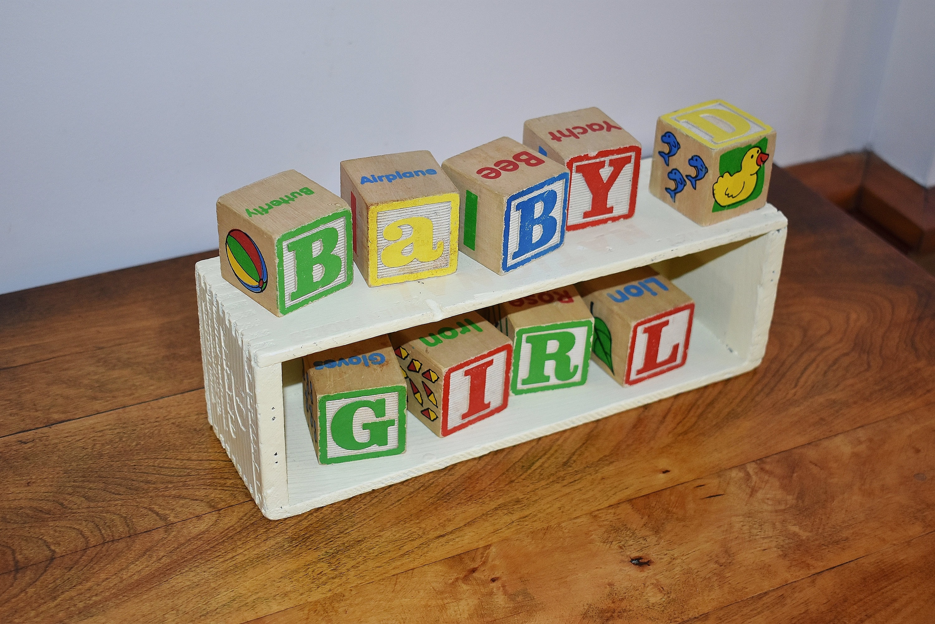 Baby Girl Nursery Decor Unique Baby Girl Gift Vintage Wood Etsy