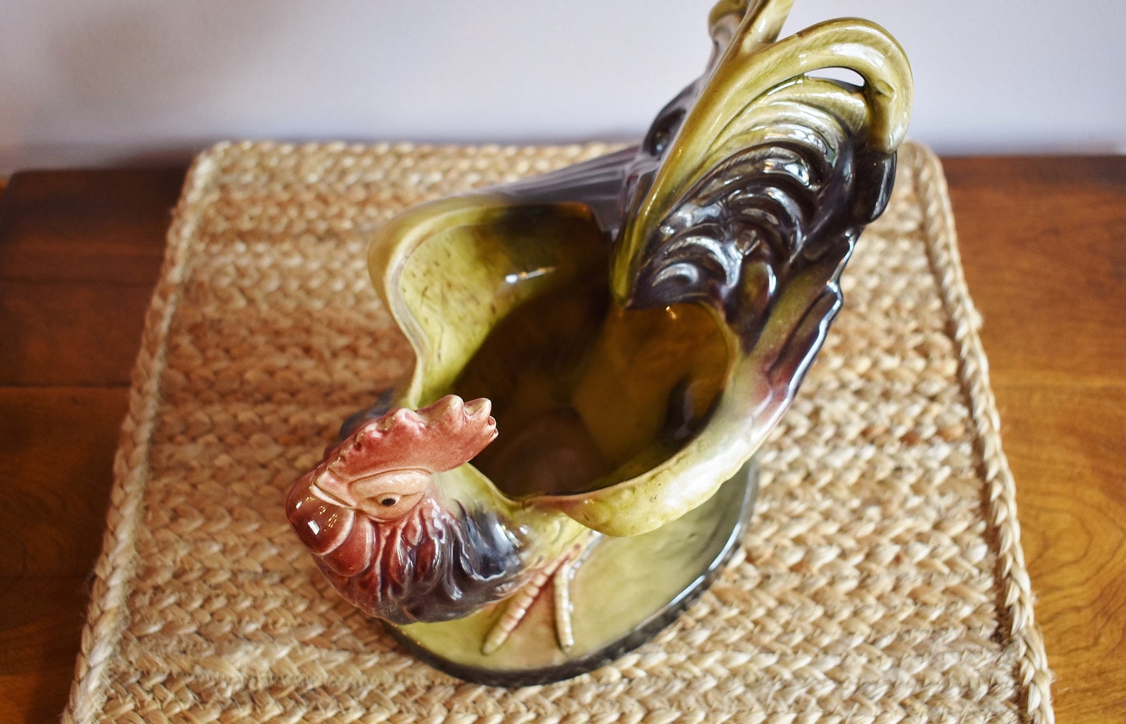 Hull Pottery Bantam Rooster Planter 54 Collectible Hull Large Etsy