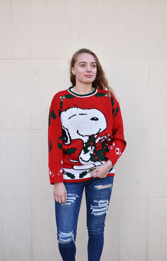 Vintage Snoopy Christmas Sweater, Unisex Not so Ug